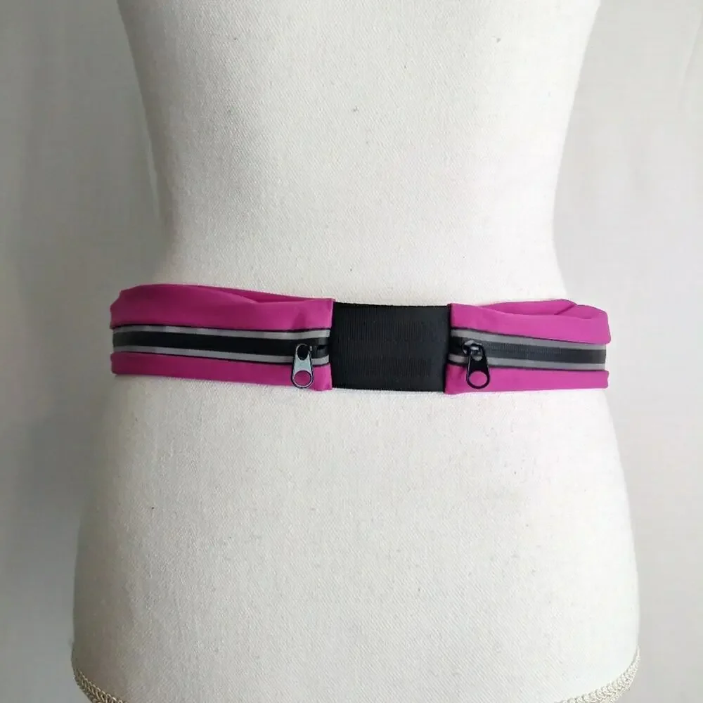 Sakar International Women's Athletic Sports Pink zippered Belt Fitness